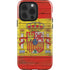 Spain Flag Dark Wood iPhone 15 Pro Impact Case
