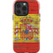 Spain Flag Dark Wood iPhone 14 Pro Impact Case