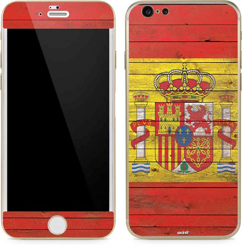 Spain Flag Dark Wood iPhone 6/6s Skin