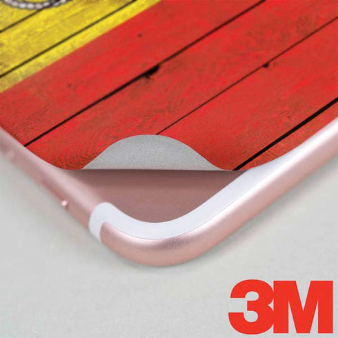 Spain Flag Dark Wood iPhone 7 Skin