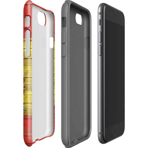 Spain Flag Dark Wood iPhone SE (2nd & 3rd Gen) Pro Case
