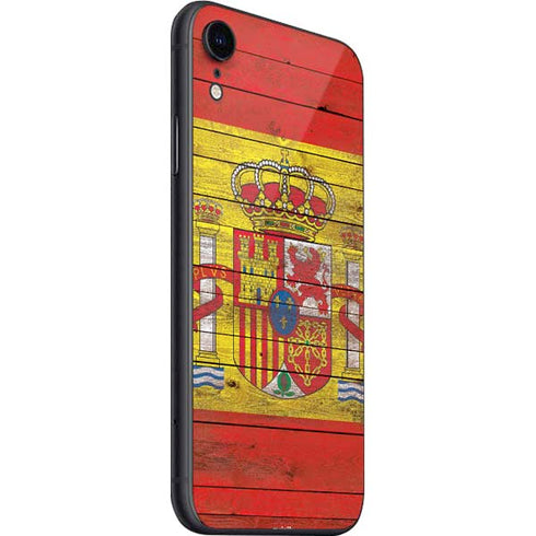 Spain Flag Dark Wood iPhone SE (2nd & 3rd Gen) Skin
