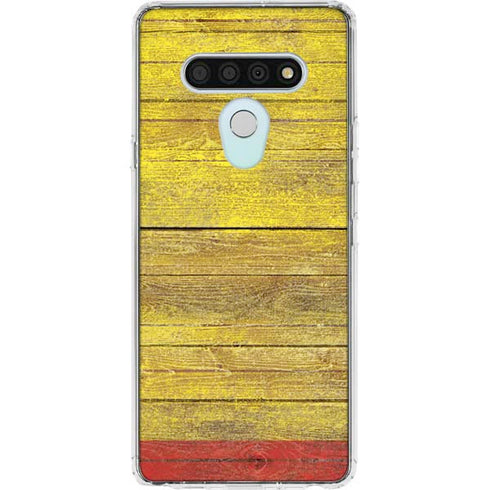 Spain Flag Dark Wood LG Stylo 6 Clear Case
