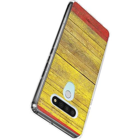 Spain Flag Dark Wood LG Stylo 6 Clear Case