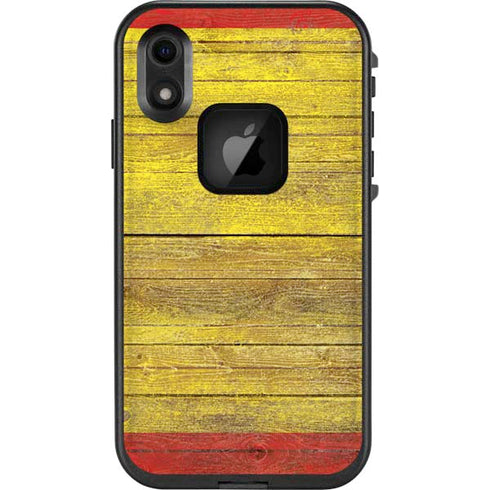 Spain Flag Dark Wood LifeProof Fre iPhone Skin
