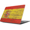 Spain Flag Dark Wood Apple MacBook Skin