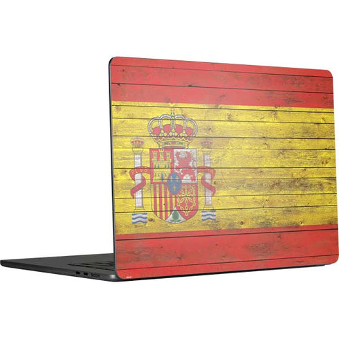 Spain Flag Dark Wood MacBook Air 15 in (2023) Skin