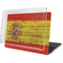 Spain Flag Dark Wood MacBook Pro 15in (2016-19) Case plus Skin