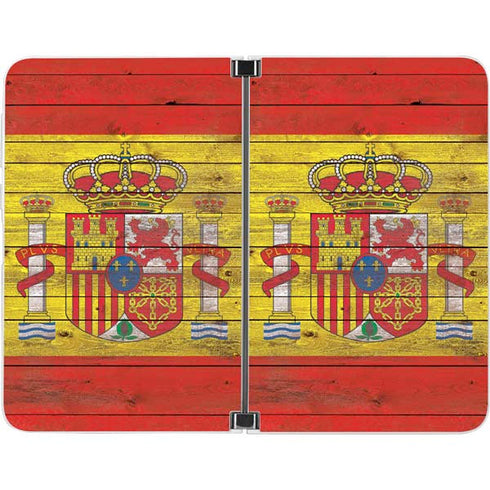 Spain Flag Dark Wood Surface Duo Skin