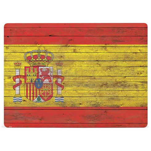Spain Flag Dark Wood Surface Laptop 2 Skin