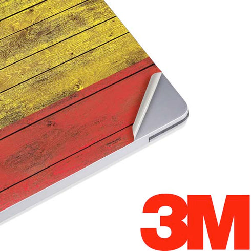 Spain Flag Dark Wood Surface Laptop 2 Skin