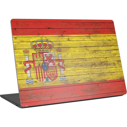 Spain Flag Dark Wood Surface Laptop 4 15in Skin