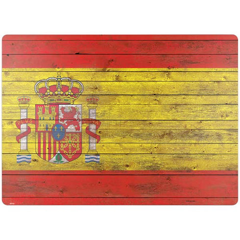 Spain Flag Dark Wood Surface Laptop 4 15in Skin