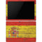 Spain Flag Dark Wood Surface Pro 6 Skin