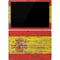 Spain Flag Dark Wood Surface Pro 7 Skin