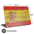 Spain Flag Dark Wood Universal Laptop 15in (12.2 x 8.8in) Skin
