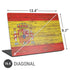 Spain Flag Dark Wood Universal Laptop 16.6in (13.4 x 9.7in) Skin