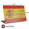 Spain Flag Dark Wood Universal Laptop 18in (14.6 x 10.6in) Skin