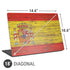 Spain Flag Dark Wood Universal Laptop 18in (14.6 x 10.6in) Skin
