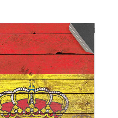 Spain Flag Dark Wood Xbox Series X Console Skin