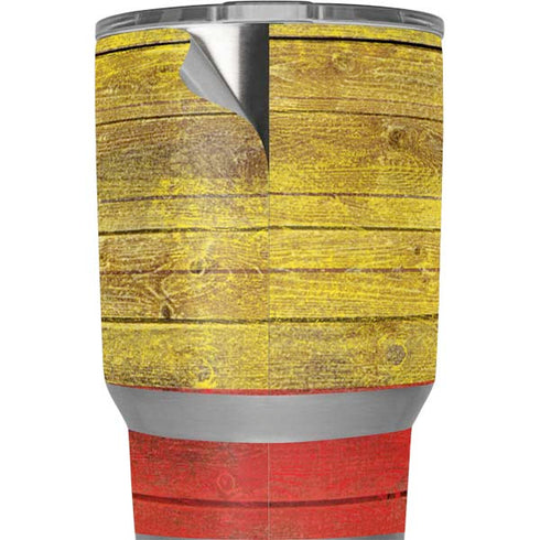 Spain Flag Dark Wood Yeti 20oz Tumbler Skin