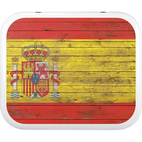 Spain Flag Dark Wood YETI Roadie 24 Hard Cooler Skin