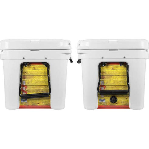 Spain Flag Dark Wood YETI Tundra 35 Hard Cooler Skin