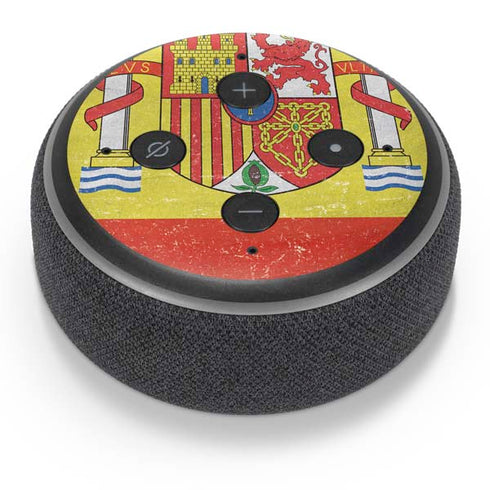Spain Flag Distressed Amazon Echo Dot Skin