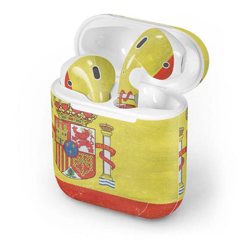 Spain Flag Distressed Apple AirPods Skin