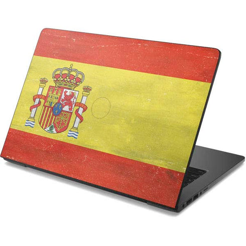 Spain Flag Distressed Dell Chromebook Skin