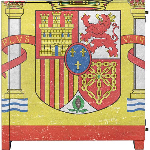 Spain Flag Distressed Corsair 4000D Tempered Glass Mid-Tower ATX Case Skin
