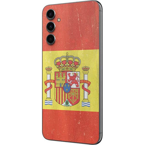 Spain Flag Distressed Galaxy A14 5G Skin