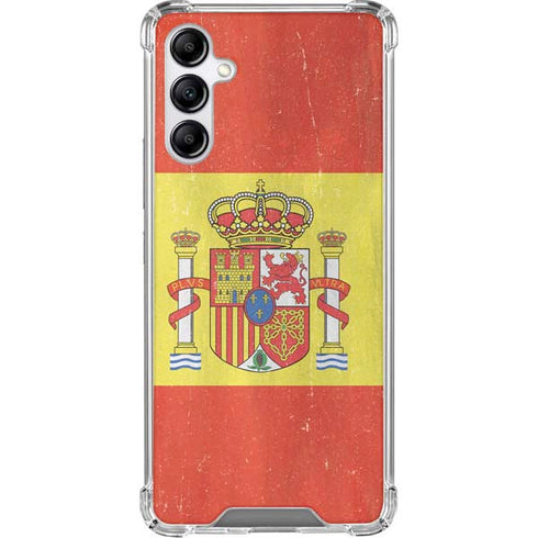 Spain Flag Distressed Galaxy A15 5G Clear Case