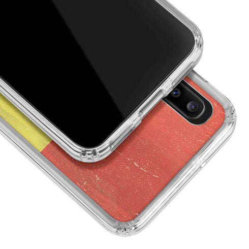 Spain Flag Distressed Galaxy A30 Clear Case