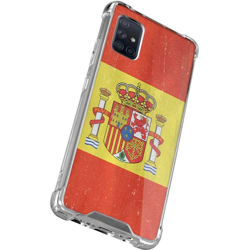 Spain Flag Distressed Galaxy A51 5G Clear Case