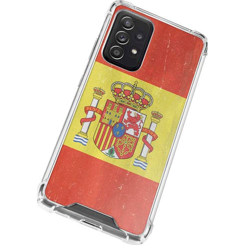 Spain Flag Distressed Galaxy A52 5G Clear Case