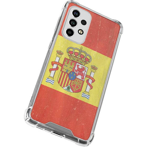 Spain Flag Distressed Galaxy A53 5G Clear Case