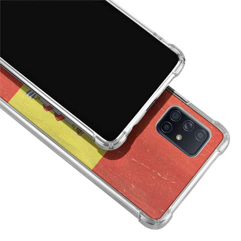 Spain Flag Distressed Galaxy A71 5G Clear Case
