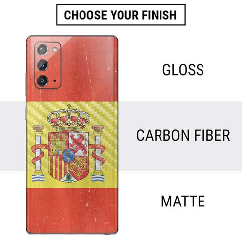 Spain Flag Distressed Galaxy Note20 5G Skin