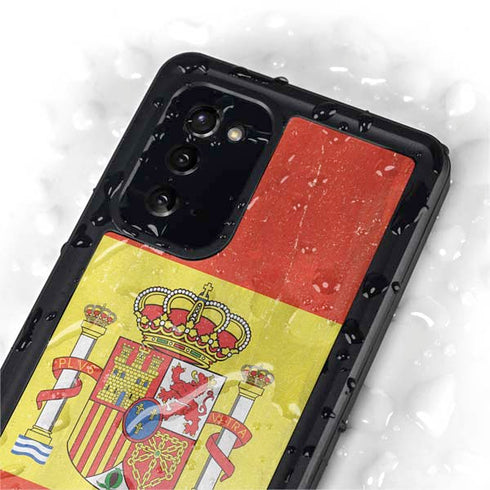 Spain Flag Distressed Galaxy Note20 5G Waterproof Case