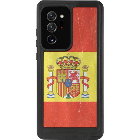 Spain Flag Distressed Galaxy Note20 Ultra 5G Waterproof Case