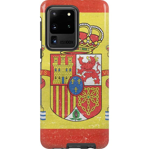 Spain Flag Distressed Galaxy S20 Ultra 5G Pro Case