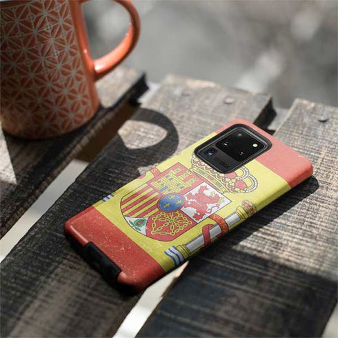 Spain Flag Distressed Galaxy S20 Ultra 5G Pro Case