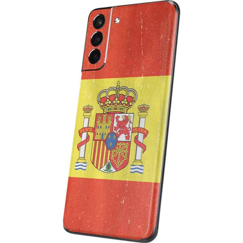 Spain Flag Distressed Galaxy S21 5G Skin