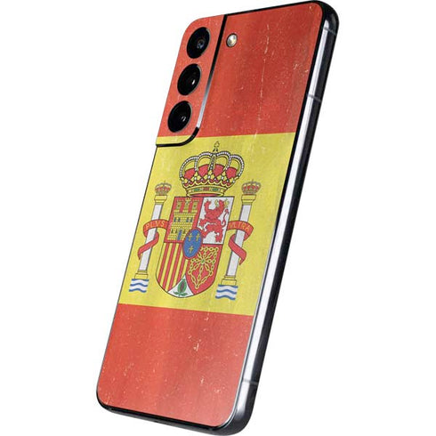 Spain Flag Distressed Galaxy S22 Skin