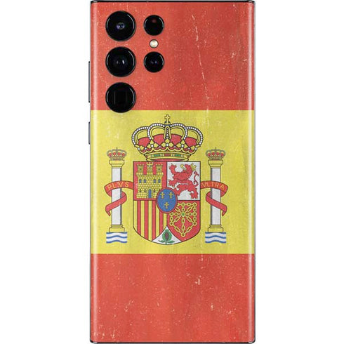 Spain Flag Distressed Galaxy S22 Ultra Skin