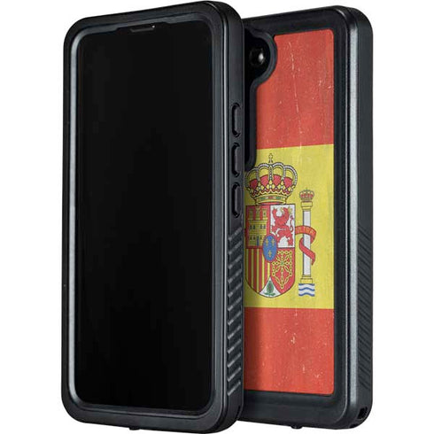 Spain Flag Distressed Galaxy S23 Plus Waterproof Case