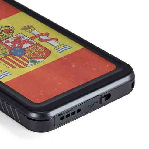 Spain Flag Distressed Galaxy S23 Plus Waterproof Case