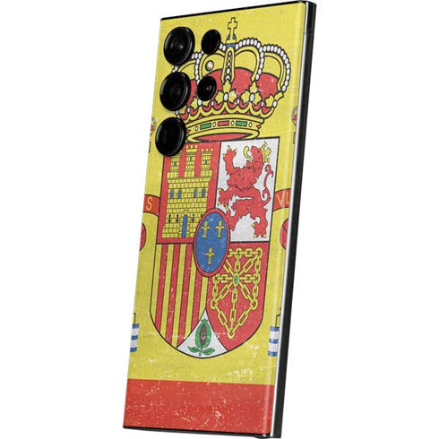 Spain Flag Distressed Galaxy S23 Ultra Skin