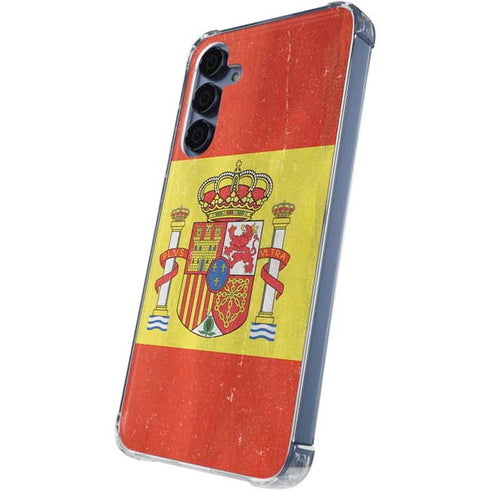 Spain Flag Distressed Galaxy S24 Clear Case